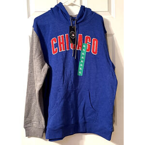 Chicago Cubs MLB Long Sleeve Hoodie Sweatshirt Unisex Blue Sz XL Majestic NEW